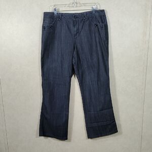 03128 Venezia indigo wash wide straight leg jeans 16W